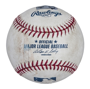 2008 Chipper Jones Game Used OML Selig Baseball from #400 Career Home Run Game on 06/05/08 (MLB Authenticated)